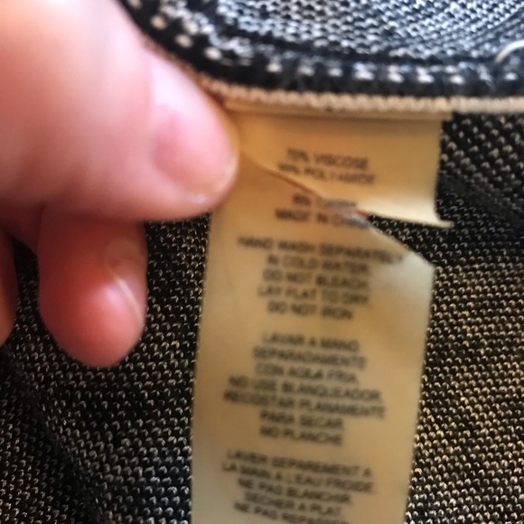 Sioni Black White Zigzag Pattern elastic waistband Midi Skirt size Medium - Picture 6 of 9